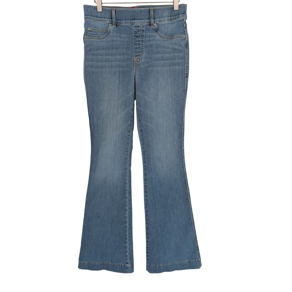 SPANX Flare Jeans Womens M Vintage Indigo Pull On High Rise Denim‎ Retro Boho